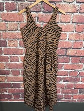 Everlane Women's Size XXS Black Zebra Print Sleeveless Midi Dress