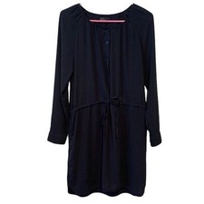 GAP Sheer Long Sleeve Button Down Dress With Tie -  Size S