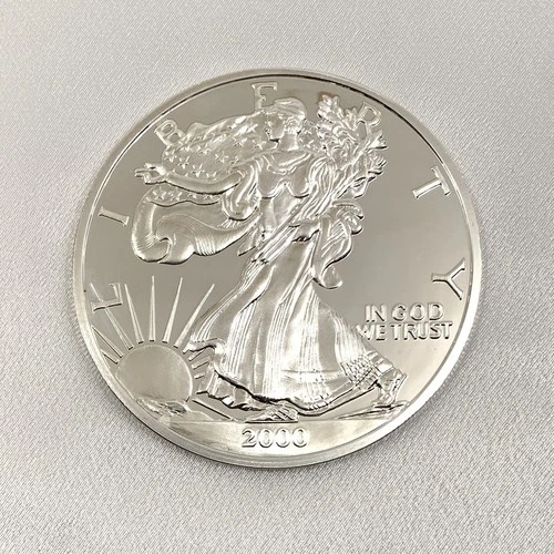 Half Troy Pound 6 Troy Ounces .999 Fine Silver Eagle Liberty 2000 Round Coin