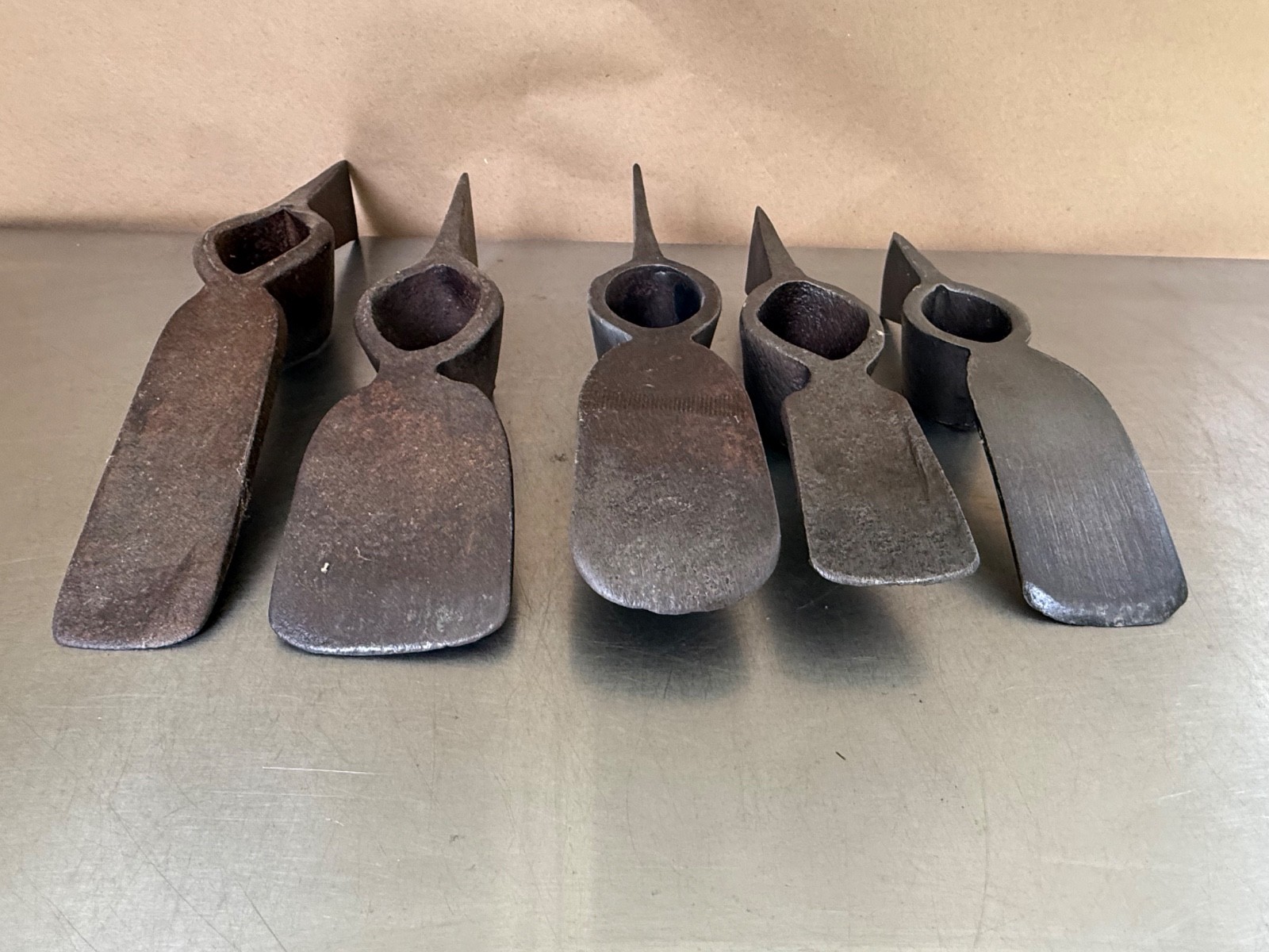 Lot of 5 Assorted Vtg. Grub Hoe  Farm Digging Garden Lawn Tool All Clean 21 lbs.