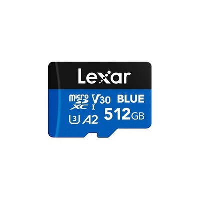 Lexar 512GB Blue Micro SD Card Up to 160MB/s, microSDXC UHS-I Memory Card wit...