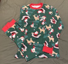Carters Adult Size XL Christmas Santa Reindeer Sleepwear 2 Piece Pajamas