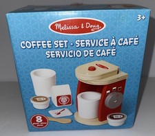 Melissa  Doug Brew Serve Wooden Coffee Maker Set Toy Play Kids Imagination