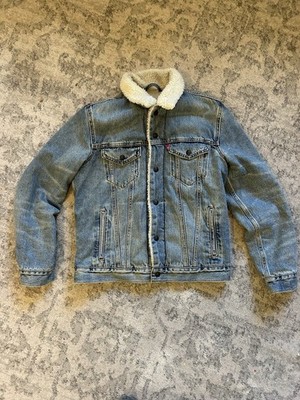 Levi s Sherpa Denim Trucker Jacket Men s Medium 
