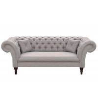 Chesterfield Design Couch Polster Leder Textil Sofa Sofas Couchen 3Er Sitzer Neu