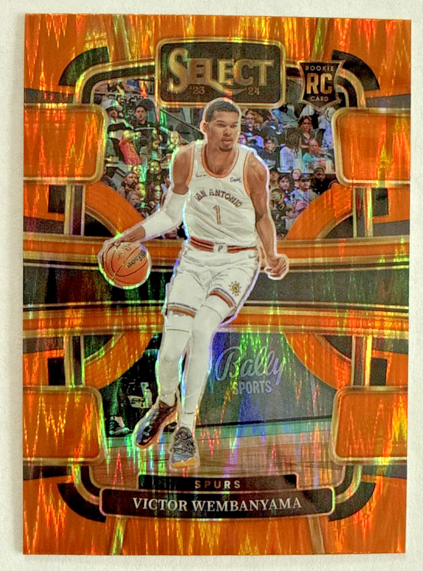 2023-24 Panini Select - Concourse Victor Wembanyama #87 Orange Flash Prizm (RC)