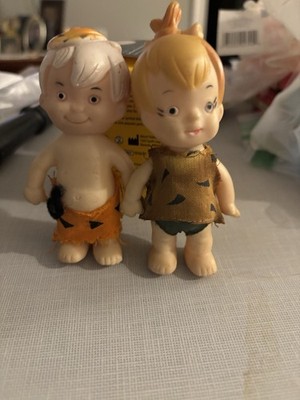 VINTAGE 1960s IDEAL PEBBLES FLINTSTONE & BAM BAM w HAT FLINTSTONES DOLLS