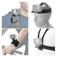 NEEWER Action Camera Kit, Head Strap, Chest Harness, Wrist Strap, POV, GP-75