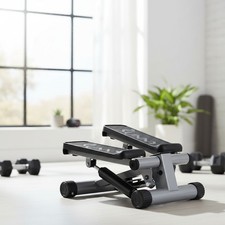 Twisting Mini Stepper with LCD Monitor: 300lb Capacity, Low-Impact Home Training