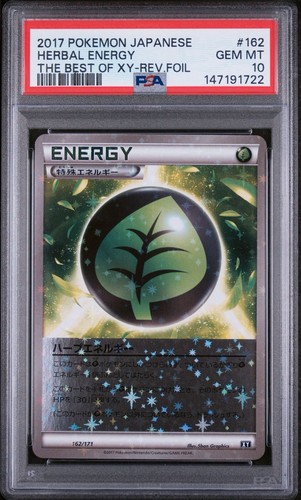 2017 POKEMON JAPANESE THE BEST OF XY #163 HERBAL GRASS ENERGY REVERSE PSA 10