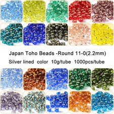 Seed Beads Round Silver Lined Glass Spacer 11/0 Loose Craft 1000 Pcs