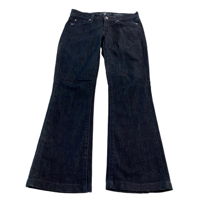 7 for all Mankind Blue Bootcut Jeans with Rhinestones Bling Size 26