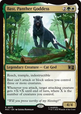 MTG Bast, Panther Goddess [Marvel Super Heroes Commander] Near Mint Magic