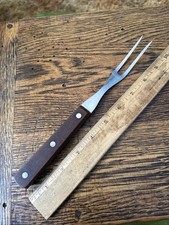 Cut Co No.36 2 Prong Turning Carving Fork Classic Brown Handle, Made in USA
