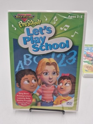 Rock N Learn Preschool Lets Play School DVD Tying Shoes Letters All Regions NEW