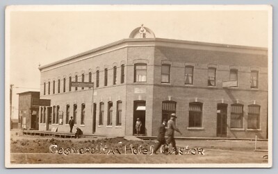 RPPC - Cosmopolitan Hotel - Castor, Alberta, Canada - Early 1900s, Unposted (E4)