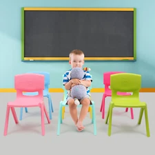 For Kindergarten Kid 6 Pack 11.02x20.87" Plastic Colorful Stackable School Chair