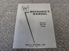 1952-1956 Willys Overland 685 675 & 6-226 Service Repair Manual 1953 1954 1955