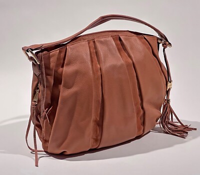 AIMEE KESTENBERG Tuscany Pebbled and Suede Leather Hobo Purse Bag Terra  Cotta