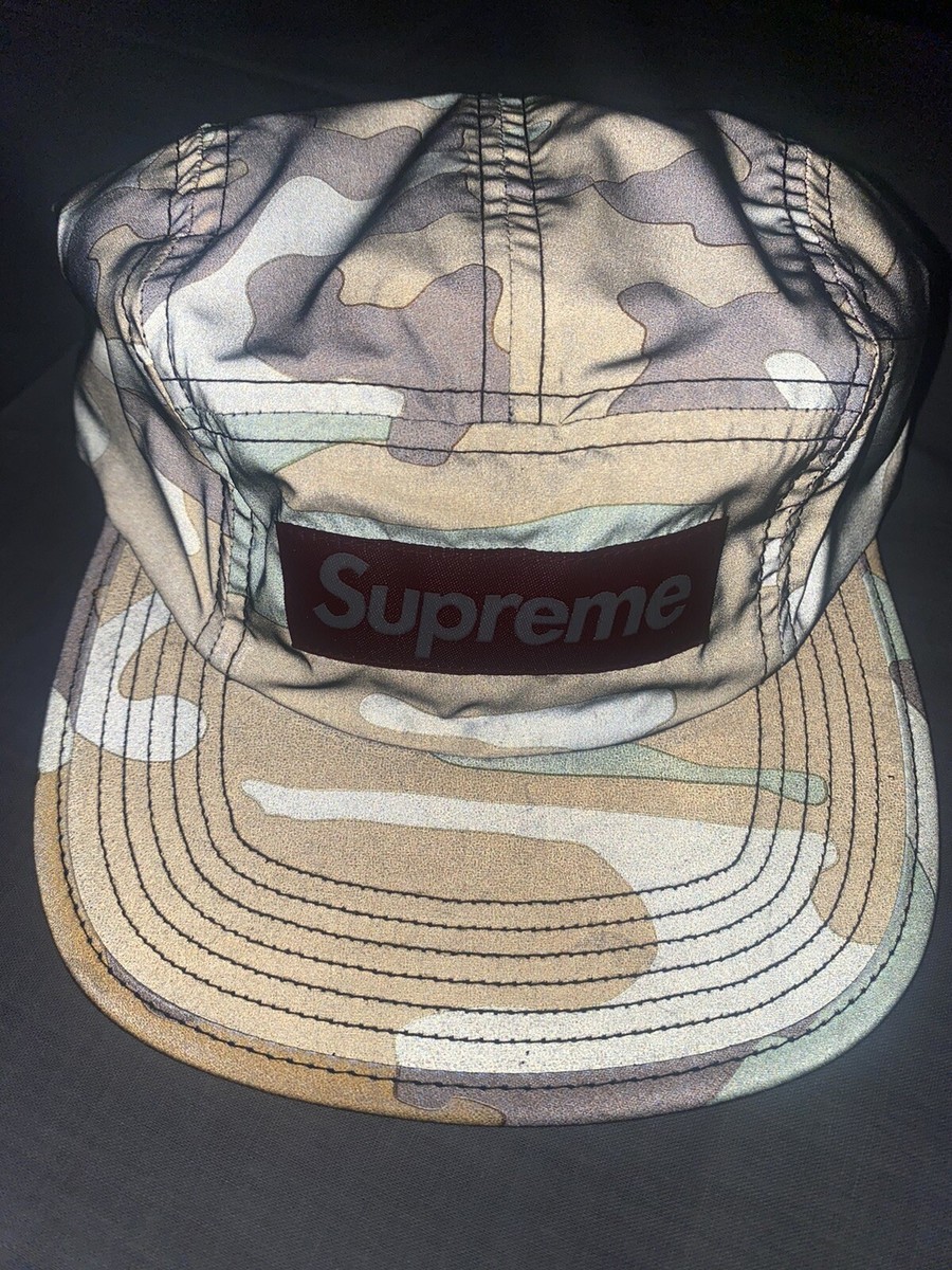 🔥🔥Supreme 3M Reflective All Over Camo Camp Cap New Without Tags