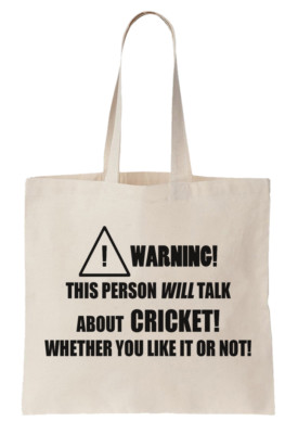 Cricket Tragetasche Shopper Sport Schlagmann Bowler Testteam lustig cool Geburtstagsgeschenk