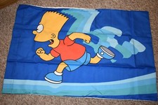 H6 NWOT THE SIMPSONS Bart Simpson Reversible Microfiber Pillow Case