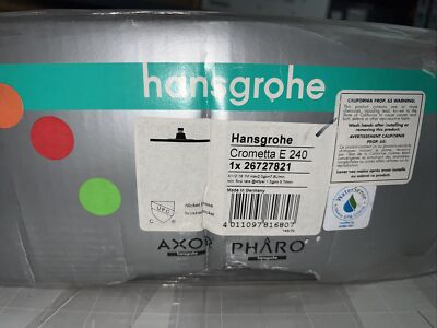 hansgrohe Crometta E 9-inch Showerhead Upgrade Modern 1-Spray Rain Easy Clean...