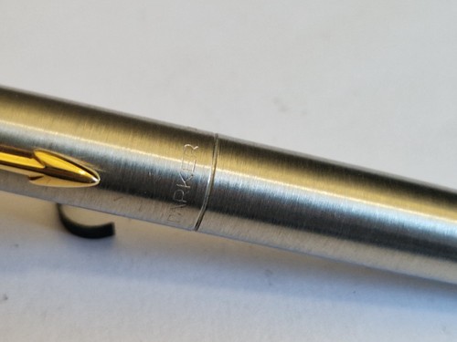 Fountain Pen PARKER 35 FLIGHTER STAINLESS STEEL WITH 18K GOLD NIB France - Bild 8 von 20