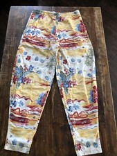 Vintage Aloha Hawaiian Cotton Baggy Parachute Pants By Tactics M