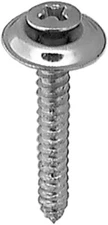 #8 x 1-1/4" Chrome Phillips Oval Head SEMS Tap Screws | Countersunk | Qty 50