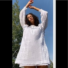 NWT Loveshackfancy Baxter White Cotton Dress  XS