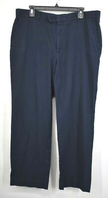 Zaar Mens NAvy Straight Cotton Slash Pocket Zip Fly Hook & Button Pants 20