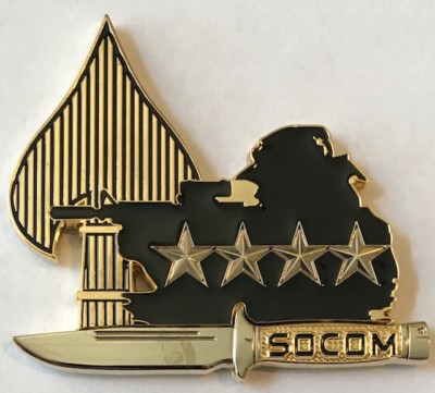 USSOCOM U.S. Special Operations Command 4-Star Dagger Shooter Challenge Coin