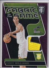 Cody Williams 2024-25 Totally Certified Fabric of the Game Purple /99 #FGR-CDW