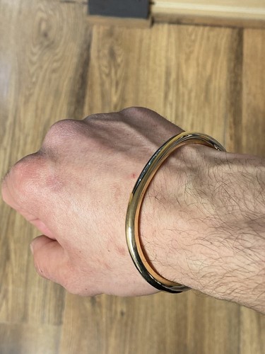 Mens 9ct Gold 6mm Solid Torque Bracelet/Bangle - FULLY Hallmarked - UK STOCKED - Picture 4 of 9