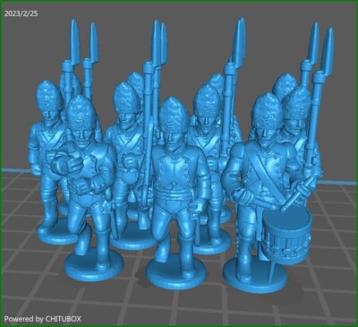 Saxon line grenadiers btg 1806-10 - 11 Mini - 28 mm Scale