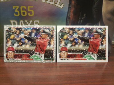 2023 Topps Holiday - Metallic #H10 Alek Thomas + Base Diamondbacks 