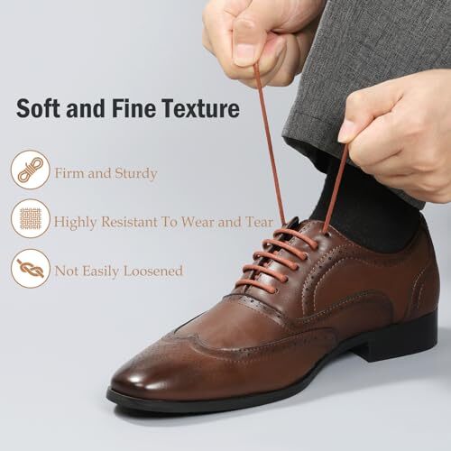 brown dress shoe laces amazon Amazon.com: Koollaces Elastic No Tie Dress Shoe Laces for Men  Silicone  Anchor-Type Laces, Black & Brown (10pcs Brown) : Clothing, Shoes & Jewelry