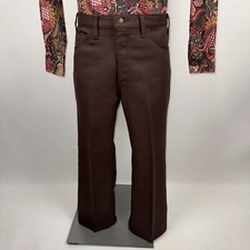 Vintage Levis Pants Mens Brown Disco Hippie Rockabilly Levi's 70s USA Made 36 27