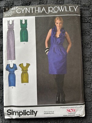 Simplicity Schnittmuster 2497, Cynthia Rowley Kleid, Long Maxi, Gr. 12-20 NEU