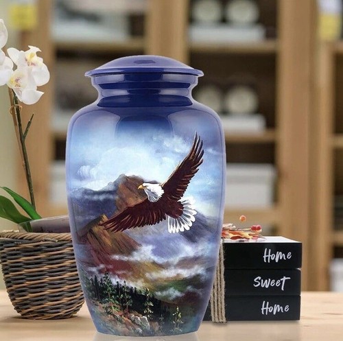 New Design Cremation urn Eagle large size 10x6.5 wtih bage ,american eagle urn - Picture 2 of 6