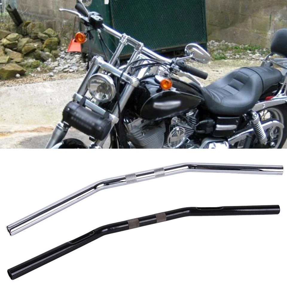 Manillar de barra de arrastre de 1" para motocicleta Harley Yamaha V-Star XVS 1100 1300 650 950 Foto 2 de 4