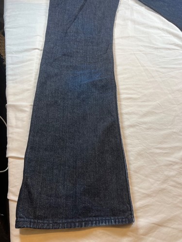 32x34 Earnest Sewn Jeans Fulton Mens Denim Straight Dark Blue Wash Made in USA - Picture 13 of 24
