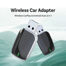 CarPlay AndroidAuto 2in1 Wireless adpater dongle minibox wired USB plug and play
