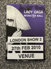 Lady GaGa 2010 The Fame Monster UK Tour VIP Pass-Ultra Rare