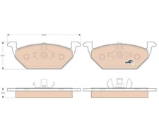 Brake pad set, disc brake Cotec TRW GDB1984 for Skoda