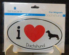 Little Gifts I    Love Dachshund Car Magnet 6  X 3.5  