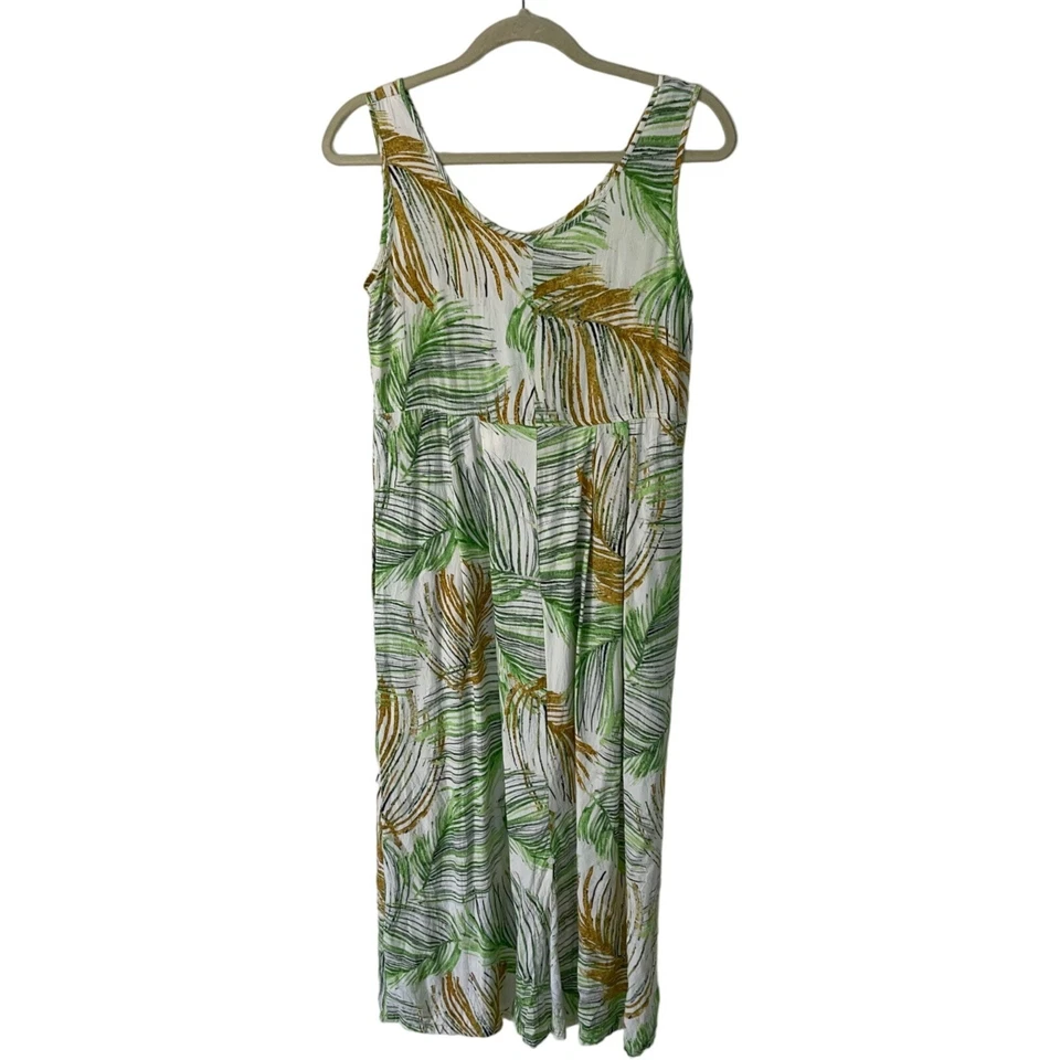 Jams World Dress Vintage Womens Size XS Midi Astoria Summer White Green Rayon - Image 2 of 4