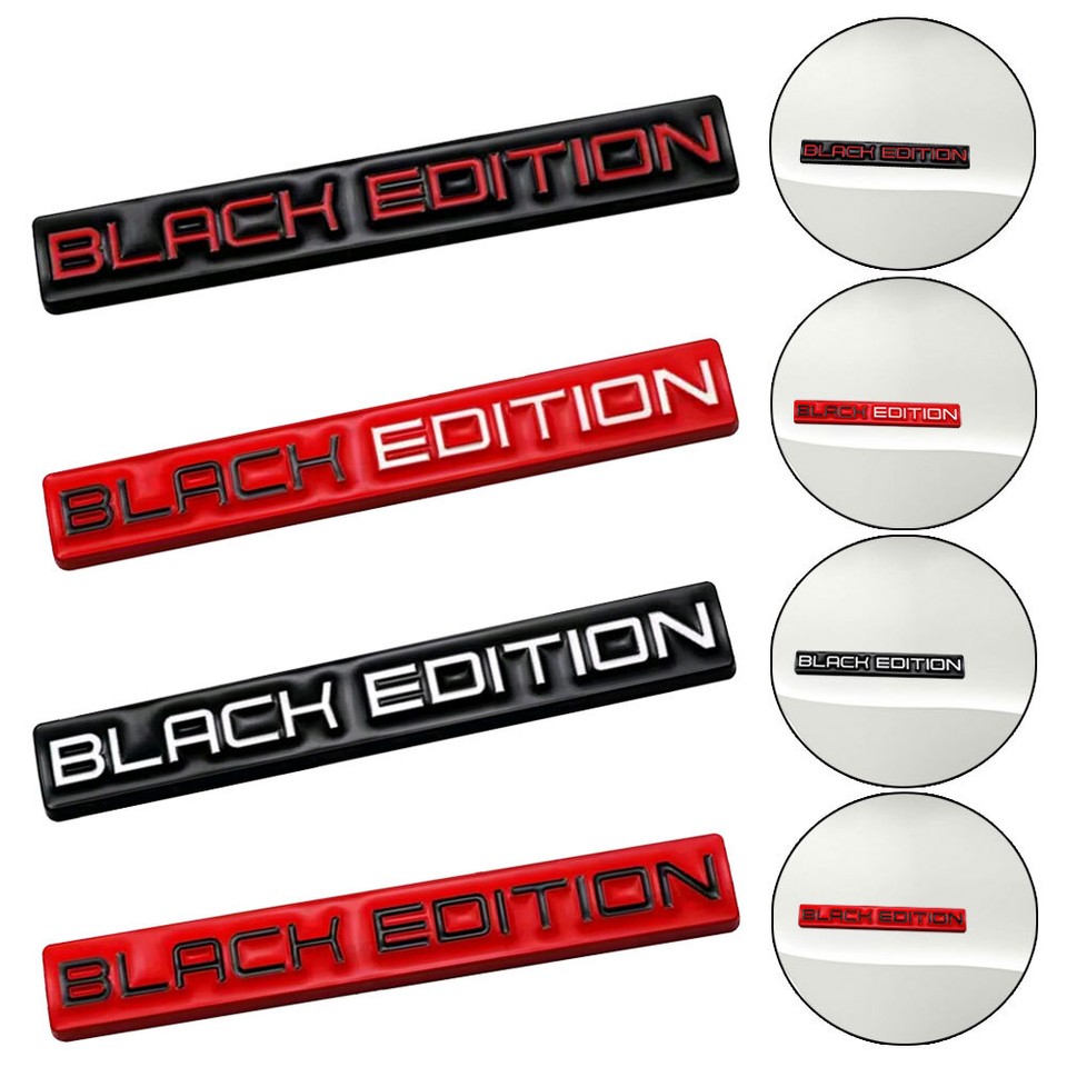 Black Metal Sport Badge Emblem Decal - 165mm X 23mm - Universal Fit For Fender Or Trunk