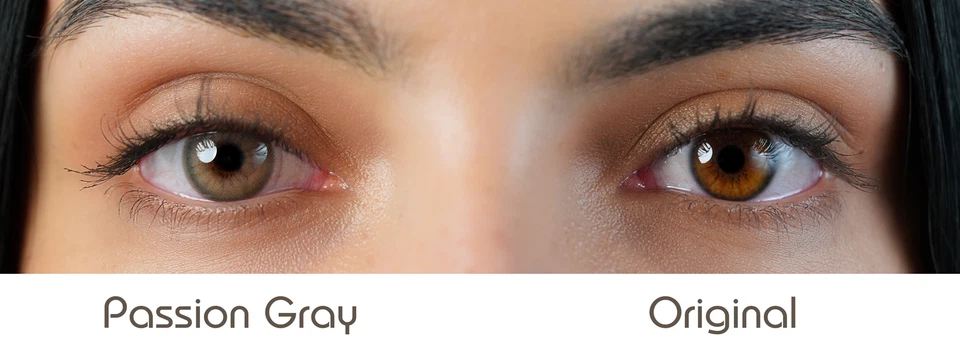 Kontaktlinsen farbig grau ohne Stärke graue 6-Monatslinsen Contacts Passion Gray - Bild 2 von 4